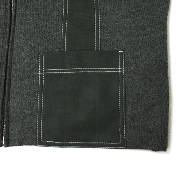 新品 SASQUATCHfabrix. サスクワァッチファブリックス 22AW FAUX SUEDE ZIP UP KNIT フェイクスエードジップアップニット 22AW-KNN-003 L |  | 04