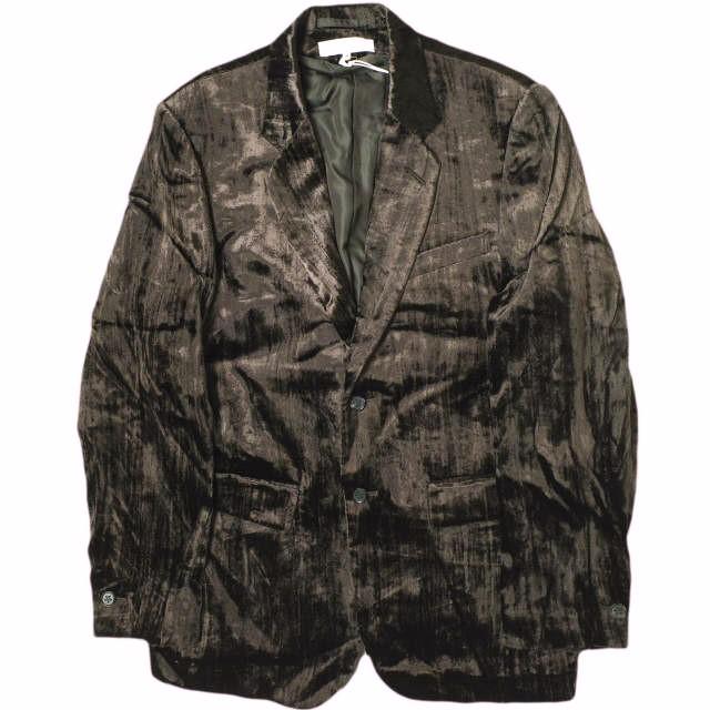 新品 SASQUATCHfabrix. サスクワァッチファブリックス SIWA SIWA LAPEL JACKET 皺加工ベロアラペルジャケット 21AW-JKM-003 L DARK BROWN | 