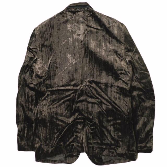 新品 SASQUATCHfabrix. サスクワァッチファブリックス SIWA SIWA LAPEL JACKET 皺加工ベロアラペルジャケット 21AW-JKM-003 L DARK BROWN |  | 01