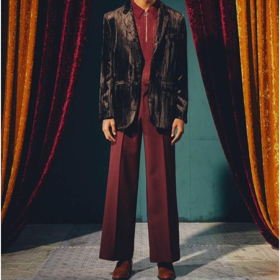 新品 SASQUATCHfabrix. サスクワァッチファブリックス SIWA SIWA LAPEL JACKET 皺加工ベロアラペルジャケット 21AW-JKM-003 L DARK BROWN |  | 02