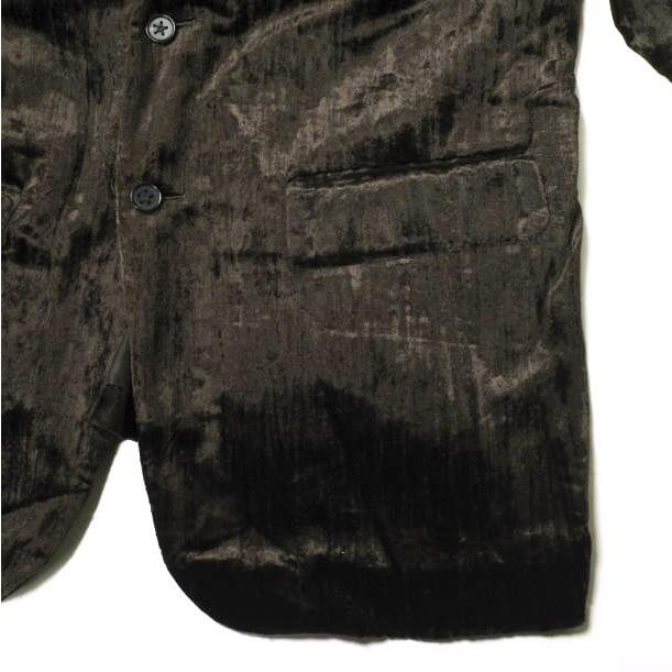 新品 SASQUATCHfabrix. サスクワァッチファブリックス SIWA SIWA LAPEL JACKET 皺加工ベロアラペルジャケット 21AW-JKM-003 L DARK BROWN |  | 05