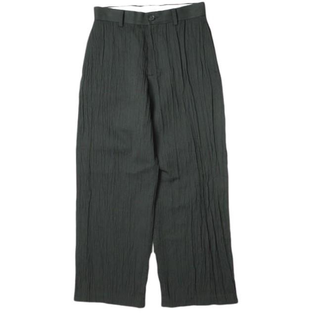 新品 SASQUATCHfabrix. サスクワァッチファブリックス 21AW SIWA SIWA WIDE SILHOETTE SLACKS 皺加工ワイドスラックス 21AW-PA9-006 S BLK | 