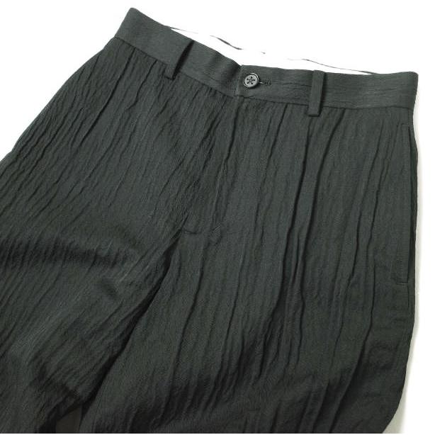 新品 SASQUATCHfabrix. サスクワァッチファブリックス 21AW SIWA SIWA WIDE SILHOETTE SLACKS 皺加工ワイドスラックス 21AW-PA9-006 S BLK |  | 05