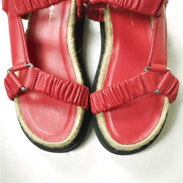 新品 3.1 Phillip Lim フィリップリム STRAPPY PLATFORM SLIDE レザーストラップ プラットフォームサンダル 37(23.5cm) RED 定価86,900円 |  | 04