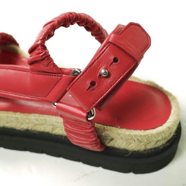 新品 3.1 Phillip Lim フィリップリム STRAPPY PLATFORM SLIDE レザーストラップ プラットフォームサンダル 37(23.5cm) RED 定価86,900円 |  | 06