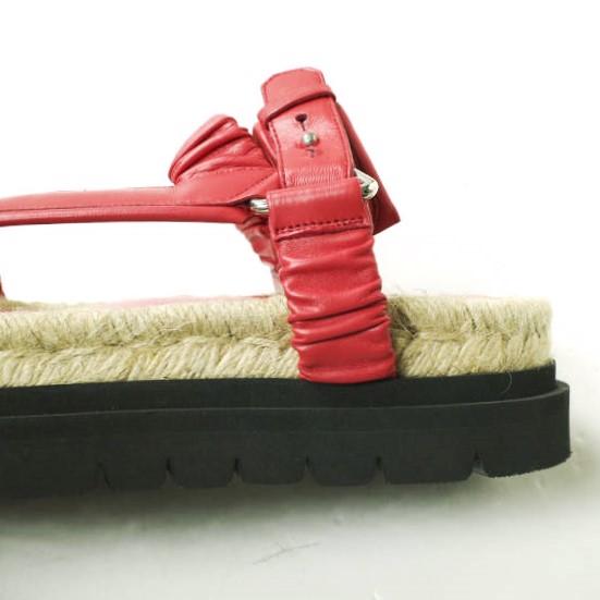 新品 3.1 Phillip Lim フィリップリム STRAPPY PLATFORM SLIDE レザーストラップ プラットフォームサンダル 37(23.5cm) RED 定価86,900円 |  | 08
