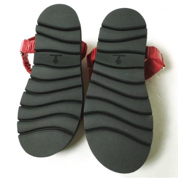 新品 3.1 Phillip Lim フィリップリム STRAPPY PLATFORM SLIDE レザーストラップ プラットフォームサンダル 37(23.5cm) RED 定価86,900円 |  | 09