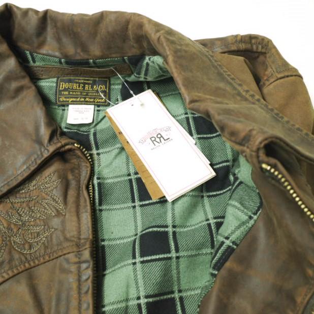新品 RRL ダブルアールエル WHEATLEY EMBROIDERED LEATHER 新品 RRL ダブルアールエル WHEATLEY EMBROIDERED LEATHER