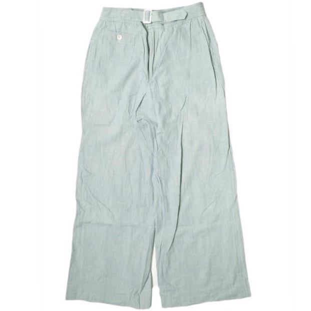 POLO RALPH LAUREN ポロラルフローレン Chambray Belted Wide-Leg Pants シャンブレーベルテッドワイドレッグパンツ 211705511001 0 ブルー | 