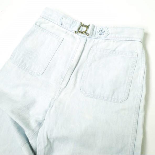 POLO RALPH LAUREN ポロラルフローレン Margery ワイドレッグジーンズ 211838078001 25 Indigo インターロックベルト デニムパンツ g18257 |  | 06