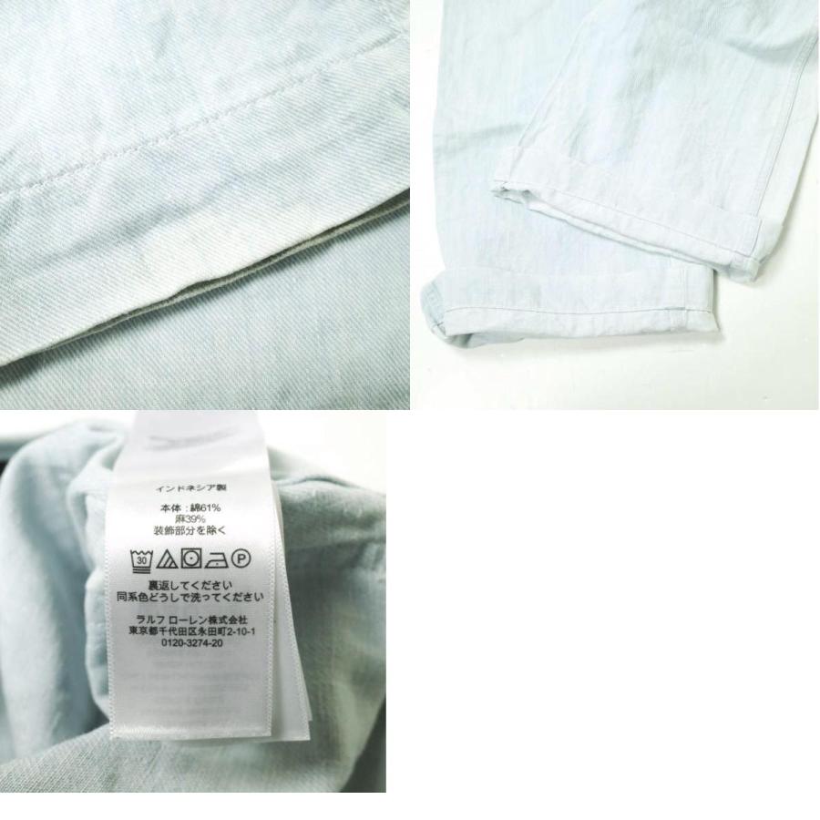 POLO RALPH LAUREN ポロラルフローレン Margery ワイドレッグジーンズ 211838078001 25 Indigo インターロックベルト デニムパンツ g18257 |  | 09
