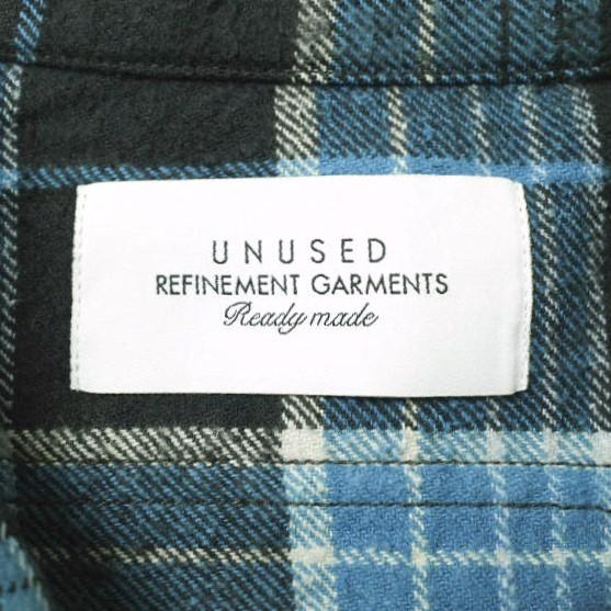 UNUSED アンユーズド 22AW 日本製 Damaged check shirt シルクコットン ダメージ加工チェックシャツ US2285 2 BLUE 長袖 ネルシャツ g18275 |  | 03