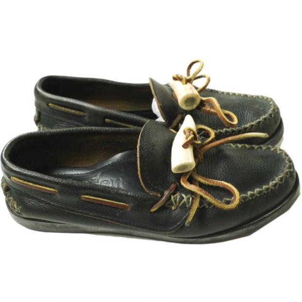 YUKETEN ユケテン Antler Moccasin アントラーモカシン W7(23.5-24cm) ブラック レザー スリッポン ツノ シューズ g18468 |  | 02