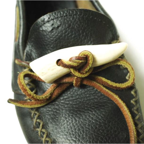 YUKETEN ユケテン Antler Moccasin アントラーモカシン W7(23.5-24cm) ブラック レザー スリッポン ツノ シューズ g18468 |  | 05