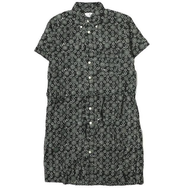 FWK by ENGINEERED GARMENTS エンジニアードガーメンツ アメリカ製 BD SHIRT DRESS ボタンダウンシャツワンピース 1 ブラック 半袖 g18470 | 