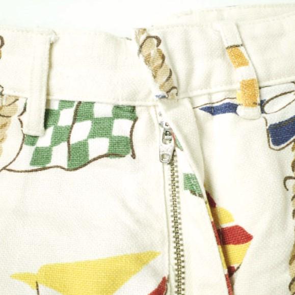 MONITALY モニタリー アメリカ製 フラッグプリント コットンリネンショーツ 13-25-0019-766 30 オフホワイト ショートパンツ g18478 |  | 03