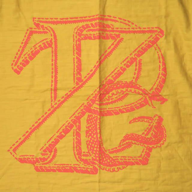 Zepanese Club ゼパニーズクラブ インディアンファブリック 大判ストール マスタード ロゴプリント カットオフ Verdy IMA:ZINE g18482 |  | 02