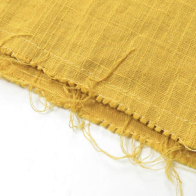 Zepanese Club ゼパニーズクラブ インディアンファブリック 大判ストール マスタード ロゴプリント カットオフ Verdy IMA:ZINE g18482 |  | 04