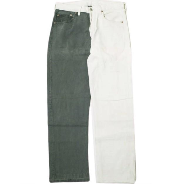 Levi's リーバイス アメリカ製 90s 501 ドッキングリメイクデニムパンツ 501-0127 W33 BLACK＆WHITE ヴィンテージ ボタン裏546 MADE IN USA | 