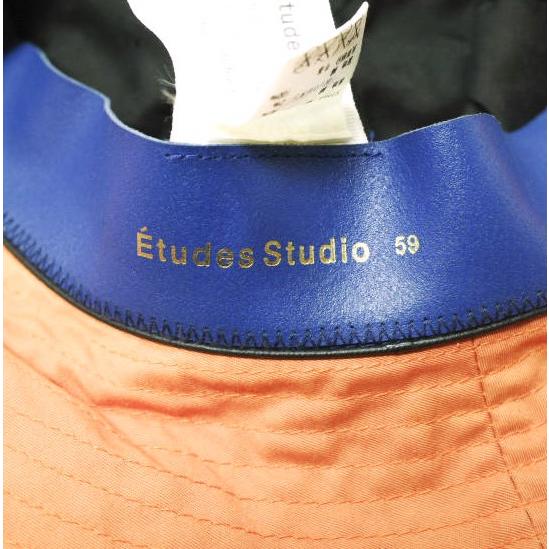 Etudes Studios エチュードスタジオ ポルトガル製 ロゴ刺繍 コットンツイルバケットハット 59 オレンジ 帽子 g18602 |  | 07