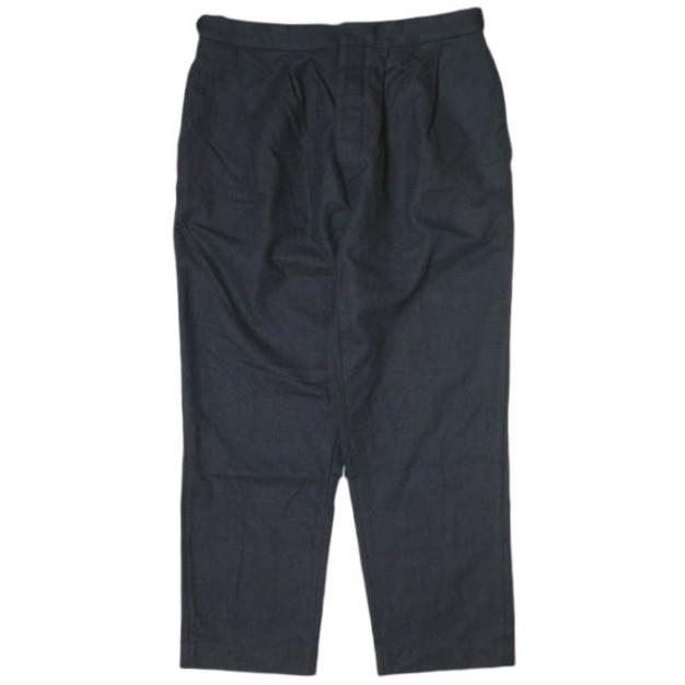 UMIT BENAN ウミットベナン イタリア製 ウール2タックテーパードトラウザーズ CL60 48 ネイビー ワイド パンツ スラックス サルエル g18637 | 