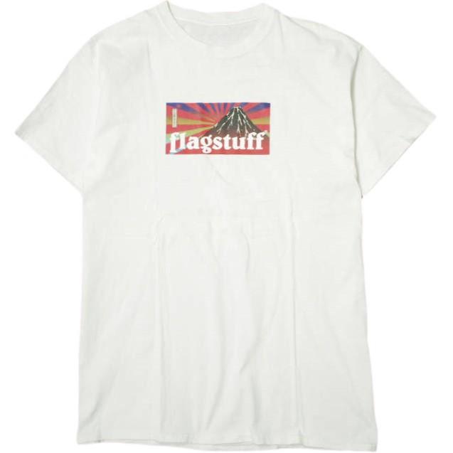 F-LAGSTUF-F FLAGSTUFF フラグスタッフ ボックスロゴTシャツ L程度 ホワイト 半袖 04 Limited Sazabys GEN着用モデル トップス g18659 | 