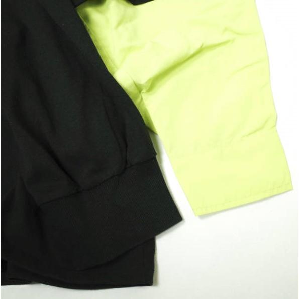 ADD SEOUL エーディーディーソウル Layered Hoodie レイヤードプルオーバーパーカー 1 BLACK/LIME オーバーサイズ トップス g18664 |  | 03