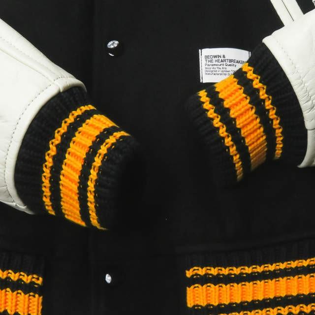 ベドウィン BEDWIN & THE HEARTBREAKERS AWARD JACKET「JERRY」 アワードジャケット 16AB5413 2 ホワイト スタジアムジャンパー 袖レザー スタジャン |  | 07