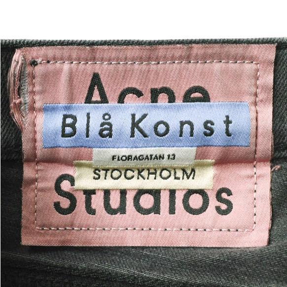 Acne Studios Bla Konst アクネ ストゥディオズ ブロコンスト イタリア製 5ポケットスキニーデニムパンツ 28 BLACK テーパード ジーンズ |  | 02