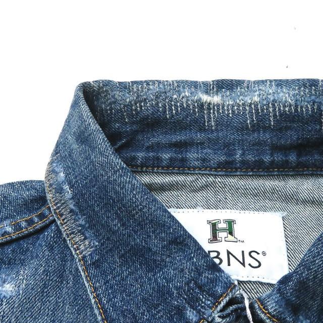 ハバノス HABANOS 日本製 REPAIR DENIM JACKET リペア加工 ハバノス HABANOS 日本製 REPAIR DENIM JACKET リペア加工