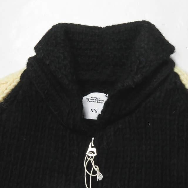 ベドウィン BEDWIN & THE HEARTBREAKERS SHAWL COLLAR COWICHAN SWEATER JACO ショールカラーカウチンセーター 15AB3112 2 ブラック ニット カーディガン |  | 03