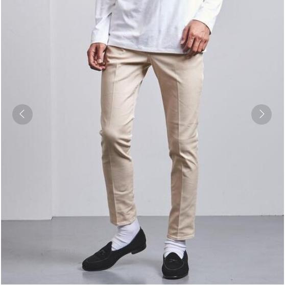 UNITED ARROWS ユナイテッドアローズ 日本製 センタークリース スリム5ポケットパンツ 1114-299-7268 M ベージュ ボトムス g18838 |  | 02