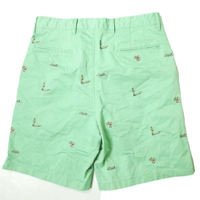 J.CREW x BEAMS PLUS ジェイクルー ビームスプラス 24SS 別注 SHORTS サーファー ミキ・ドラ 2プリーツショーツ 38-25-0143-380 30 GREEN |  | 01