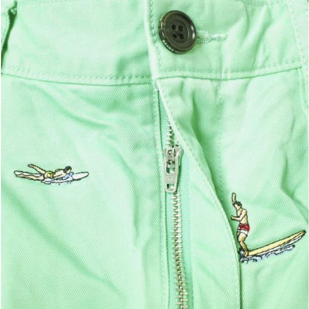 J.CREW x BEAMS PLUS ジェイクルー ビームスプラス 24SS 別注 SHORTS サーファー ミキ・ドラ 2プリーツショーツ 38-25-0143-380 30 GREEN |  | 05