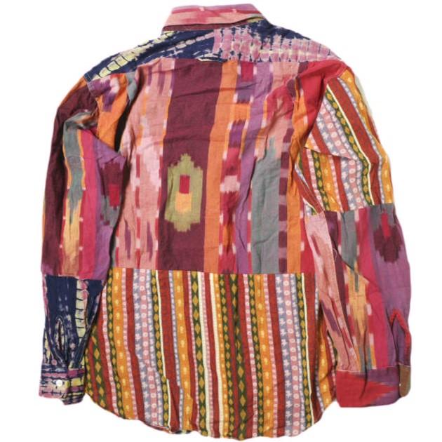 Engineered Garments エンジニアードガーメンツ 21SS Combo Short Collar Shirt - Cotton Ikat イカット柄 コンボショートカラーシャツ XS |  | 01