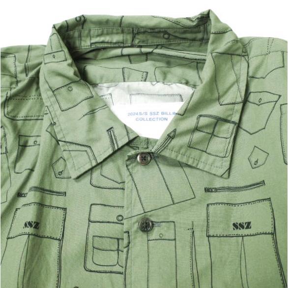 SSZ エスエスズィー 24SS 日本製 BILL分 Collection POCKET zura SHIRT ポケット面シャツ 11-11-0937-139 M OLIVE BEAMS トップス g18899 |  | 03