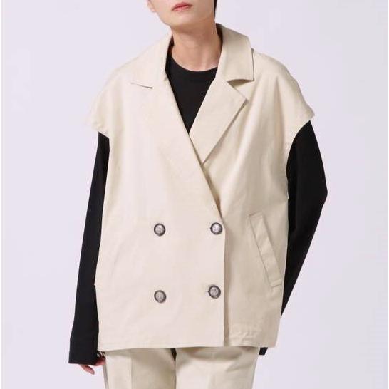 RISLEY リズレー 23SS ダブルテーラードジレ トレンチベスト R2301-TG444 Free ベージュ ジレ ギャバジン トップス g18917 |  | 02