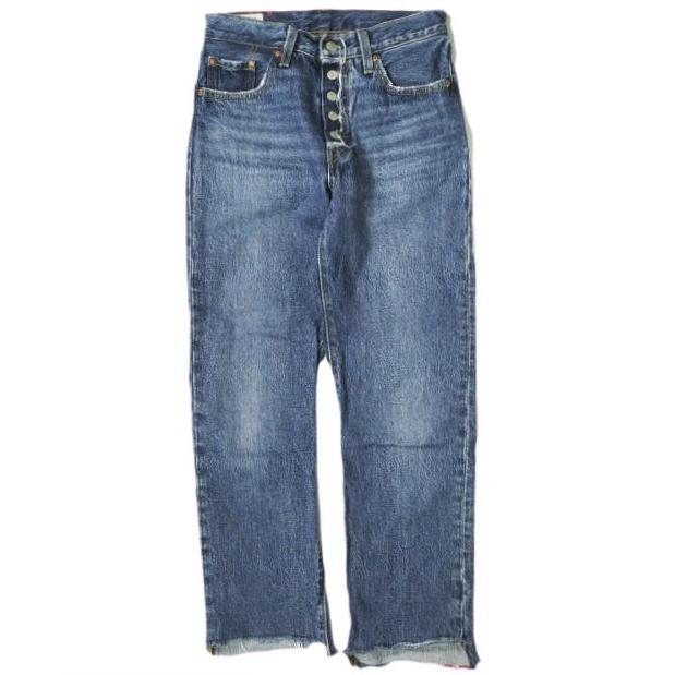 Levi's リーバイス PREMIUM 501 リメイクデニムパンツ 12501-0369 W25 Indigo バンダナ カットオフ ボタンフライ ジーンズ ボトムス g18926 | 