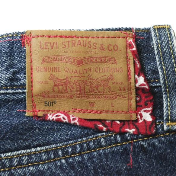 Levi's リーバイス PREMIUM 501 リメイクデニムパンツ 12501-0369 W25 Indigo バンダナ カットオフ ボタンフライ ジーンズ ボトムス g18926 |  | 05