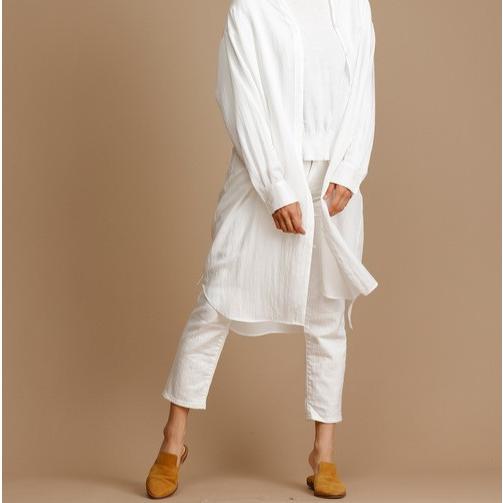 Munich ミューニック 日本製 White Denim Slim Slouch Pants ホワイトデニムスリムスラウチパンツ MNHG161 XS ジップフライ ジーンズ |  | 02