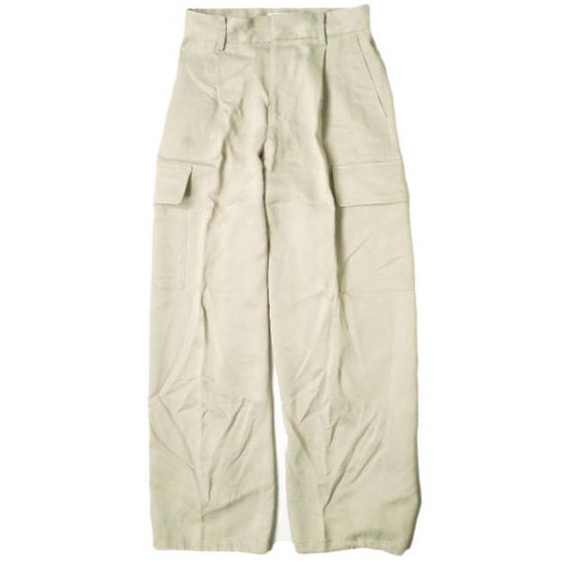 H BEAUTY＆YOUTH エイチ ビューティーアンドユース 24SS 日本製 アセテートサテンミリタリーパンツ 1614-299-6218 S BEIGE カーゴ g18958 | 