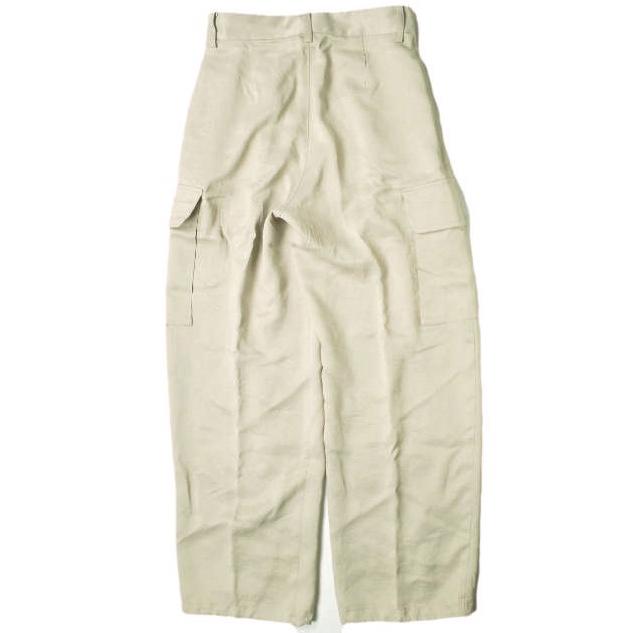 H BEAUTY＆YOUTH エイチ ビューティーアンドユース 24SS 日本製 アセテートサテンミリタリーパンツ 1614-299-6218 S BEIGE カーゴ g18958 |  | 01