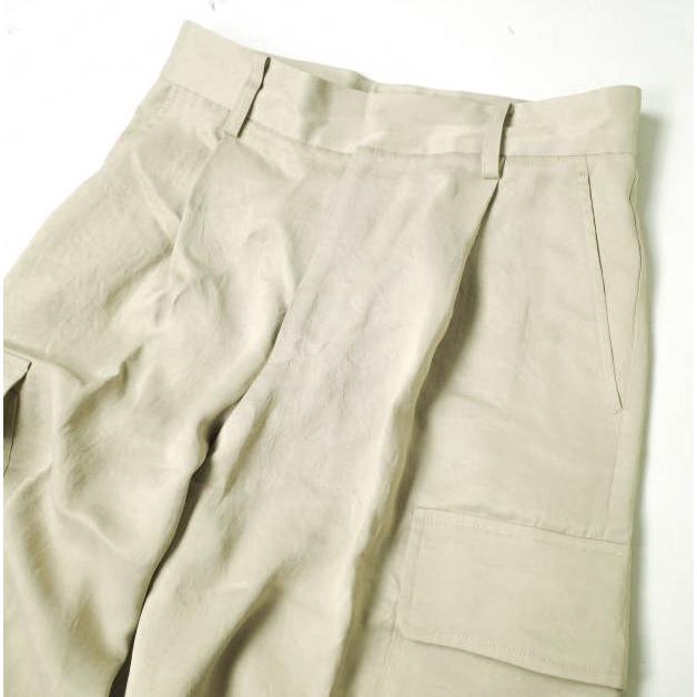 H BEAUTY＆YOUTH エイチ ビューティーアンドユース 24SS 日本製 アセテートサテンミリタリーパンツ 1614-299-6218 S BEIGE カーゴ g18958 |  | 05