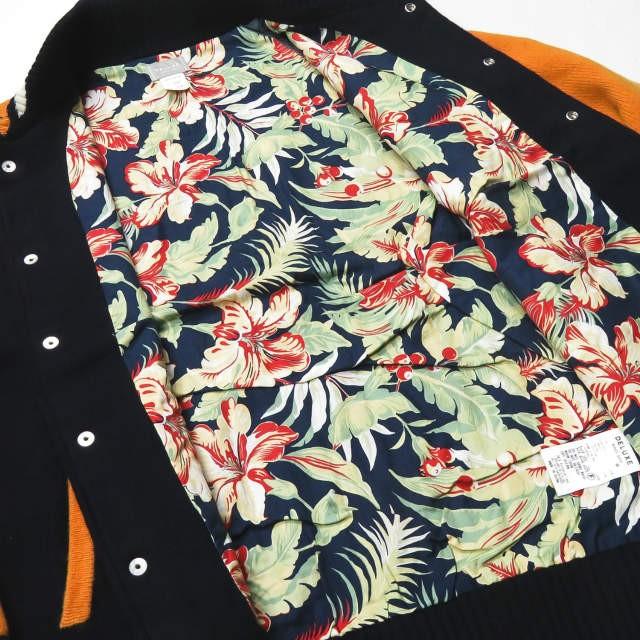 デラックス DELUXE PINBALL ラムウール ニットスタジャン 14AD3085 M ネイビー スタジアムジャンパー アワードジャケット アロハ裏地 アウター |  | 05