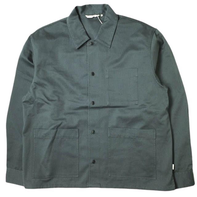新品 FARAH ファーラー 24AW COVERALL SHIRT JACKET カバーオールシャツジャケット FR0403-M2001 XL GREY コットンツイル アウター g18976 | 
