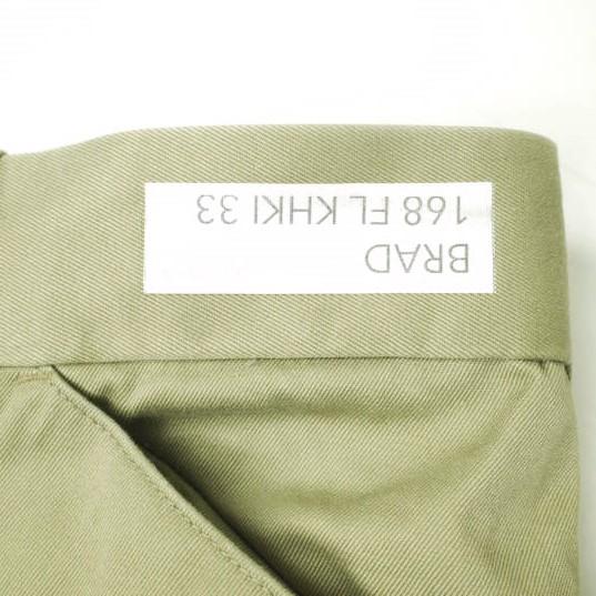 TANAKA x WISM タナカ ウィズム 23AW 別注 ST-168 COTTON FLARE TROUSERS BRAD(FLARE) コットンフレアトラウザーズ 33 カーキ チノパンツ |  | 05