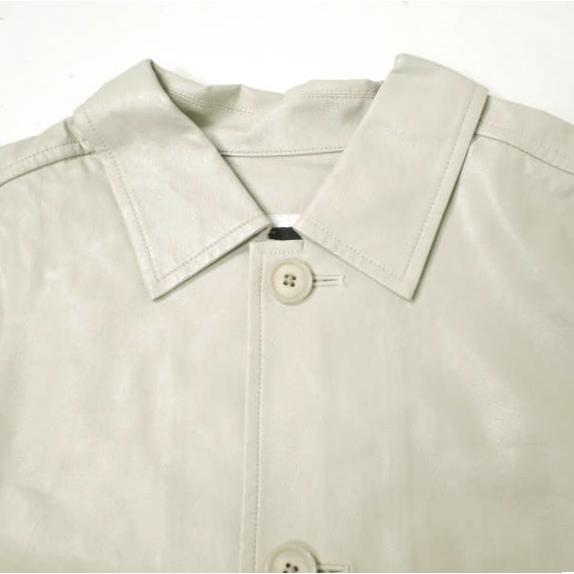 H BEAUTY＆YOUTH エイチ ビューティーアンドユース FAKE LEATHER SHIRT JACKET フェイクレザーシャツジャケット 1625-299-4618 S ベージュ |  | 04