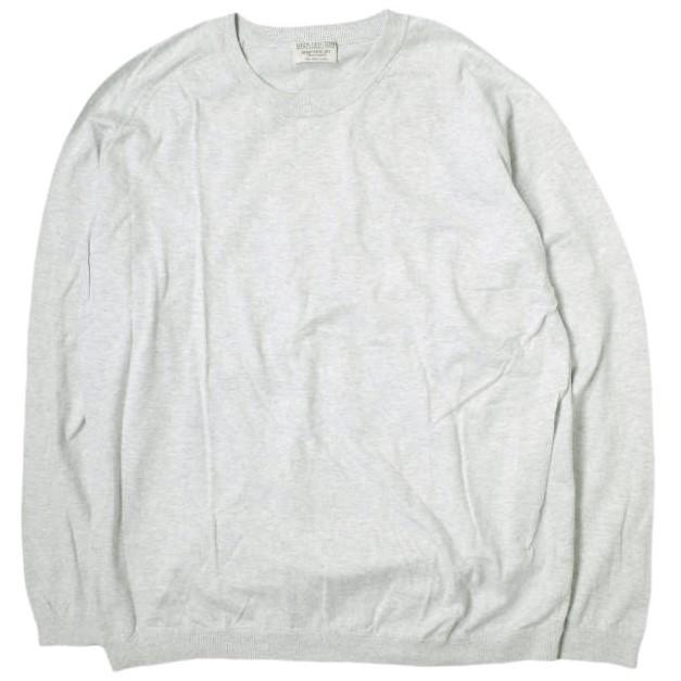 BEAUTY＆YOUTH UNITED ARROWS ビューティーアンドユース GIZAコットンリラックスニット 1213-105-3803 XL Light Gray クルーネック g19076 | 