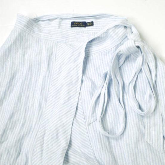 POLO RALPH LAUREN ポロ・ラルフローレン ストライプリネンラップスカート 211799317002 XS BLUE/WHITE ロング 巻き ボトムス g19102 |  | 03