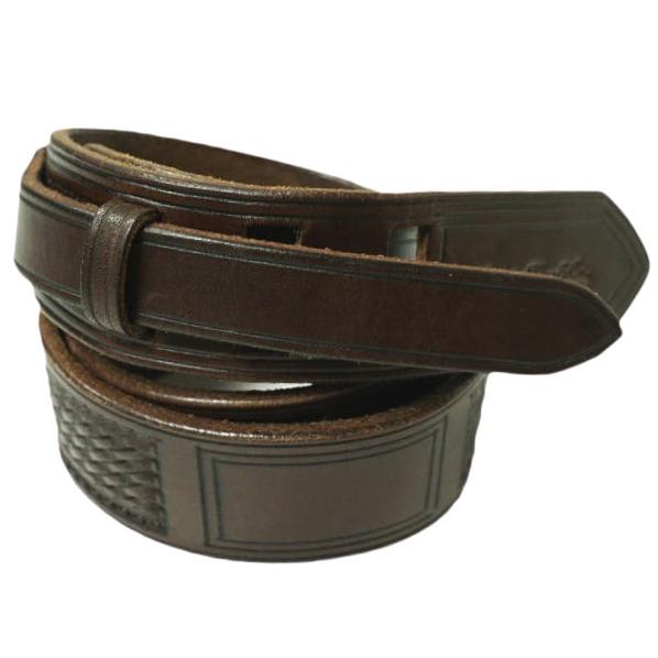 Rooster King ＆ Co. x N.HOOLYWOOD ルースターキング エヌハリウッド Buckleless Leather Belt バックルレスレザーベルト 38 ブラウン | 